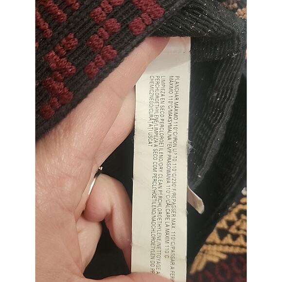 Zara Women Top L Geometric Cropped Aztec Y2K Southwestern Embroidered - Picture 5 of 7